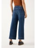 More & More lässige, verkürzte Wide-Leg-Jeans in dark blue denim