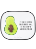 Mr. & Mrs. Panda Sonnenschutz Auto Avocado Kern mit Spruch in Weiß