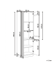 Beliani Vitrine MANAIA in Braun/Schwarz - (W) 60 x (H) 180 x (L) 36 cm