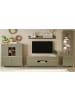 Furn.Design Wohnwand Salbei grün, Eiche, Wohnkombination 4-teilig 360 cm, Soft-Close