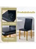 ABRIHOME Esszimmerstuhl in Schwarz Gold mit goldenen Beinen 4er Set
