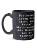 Mr. & Mrs. Panda Kaffeetasse Spruch Postbote Held mit Spruch in Schwarz
