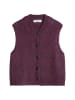 Marc O'Polo DENIM Ärmelloser Cardigan cropped in Dark Red Melange