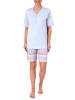 NORMANN Shorty Pyjama kurzarm Ethnolook - 44779 in hellblau