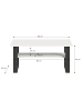 xonox.home Couchtisch (B/H/T): 90x42x50 in weiß und grau