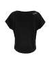 Winshape Kurzarmshirt Ultra Light mit Glitzer-Aufdruck MCT002 in schwarz/glitzer/weiß