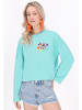 IZIA Women Sweatshirt in turquoise