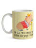 Mr. & Mrs. Panda Geschenktasse Capybara König mit Spruch in Gelb Pastell
