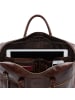 SID & VAIN Leder-Laptoptasche 15" Leder Businesstasche Unisex DIXON in braun