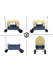 Beachtrekker Beachtrekker LiFe faltbarer Bollerwagen (Blau) + Bremse + Sonnenverdeck