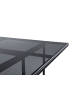 ebuy24 Esstisch Leif Schwarz, Glas klar 90 x 200 cm