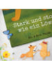 Mr. & Mrs. Panda Reisehandtuch Sternzeichen Löwe Design mit Spruch in Weiß