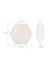relaxdays 18 x Akustikplatten „Hexagon“ in Beige – 30 x 26 cm