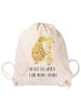 Mr. & Mrs. Panda Jutebeutel Giraffe Kind mit Spruch in Creme