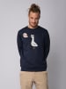 wat? Apparel Sweatshirt Moin Seagull in Dunkelblau