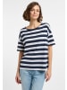 ELBSAND T-Shirt Luani in Coldwater + Cloud White STRIPE