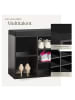 tectake Schuhregal mit Sitzpolster 103,5x48x30cm