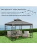 Outsunny Pavillon Ersatzdach 300L x 300B cm Dunkelgrau