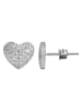 Adeliás Damen Ohrringe – Ohrstecker aus 925 Silber mit Zirkonia in silber