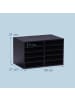 relaxdays Dokumentenablage in Schwarz - (B)49 x (H)31 x (T)31 cm