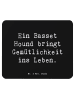 Mr. & Mrs. Panda Maus-Pad Spruch Basset Hound Gemütlichkeit mit ... in Schwarz