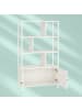 relaxdays Bücherregal in Weiß - (B)74 x (H)154,5 x (T)30 cm