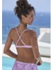 LASCANA Bügel-Bandeau-Bikini-Top in flieder bedruckt