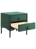 Beliani Nachttisch SEZANNE in Grün/Schwarz - (W) 44 x (H) 45 x (L) 38 cm