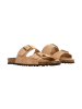 Divine Factory Leder-Pantoletten Noga Mistral Edge Beige