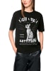 MARC CAIN SPORTS  Baumwollshirt mit Festival-Print in Black New