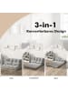 COSTWAY Bodensofa 3 in 1 in Grau