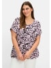 sheego T-Shirt in schwarz-champagner-gemustert