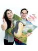 Mr. & Mrs. Panda Kopfkissen Pinguin mHerzieren Design ohne Spruch in Weiß