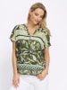 Heine Druckbluse in khaki-pistazie-bedruckt