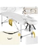 tectake 2 Zonen Massageliege  205 x 95 x 89 cm, weiß