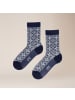 Kunert Socken Allover Flower Blumenmuster in gentian blue