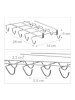 relaxdays 4x Tassenhalter 10 Tassen in Silber