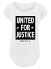 F4NT4STIC Long Cut T-Shirt DC Comics Justice League United For Justice in weiß