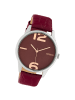 Oozoo Analog-Armbanduhr Oozoo Timepieces weinrot groß (ca. 40mm)