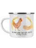 Mr. & Mrs. Panda Becher Huhn Stolz mit Spruch in Weiß