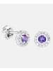 Diamant L'éternel Ohrringe aus 375 Weißgold mit 0.13 Karat Diamant mit Amethyst