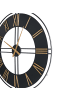 Beliani Wanduhr PERIGNY in Schwarz/Gold - (W) 80 x (H) 80 x (L) 4 cm