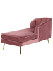 Beliani Chaiselongue ALLIER in Rosa/Gold - (W) 150 x (H) 75 x (L) 76 cm linksseitig