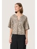 Soaked in Luxury Kurzarm-Bluse SLJalina Gerade Passform in Leopard Print