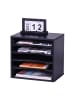 relaxdays Dokumentenablage in Schwarz - (B)35,5 x (H)33 x (T)25 cm