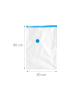 relaxdays 10 x Vakuumbeutel in Transparent/ Blau - 80x60