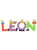 Playshoes Deko-Buchstaben "LEON" in bunt