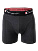 Champion Boxershort 2er Pack in Schwarz/Grau meliert