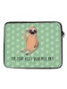 Mr. & Mrs. Panda Laptophülle Faultier Vogel mit Spruch in Tropengrün