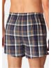 Schiesser Boxershorts Web in Dunkelblau / grau